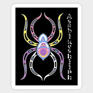 Asabikeshiinh (spider) Bigender Pride Sticker